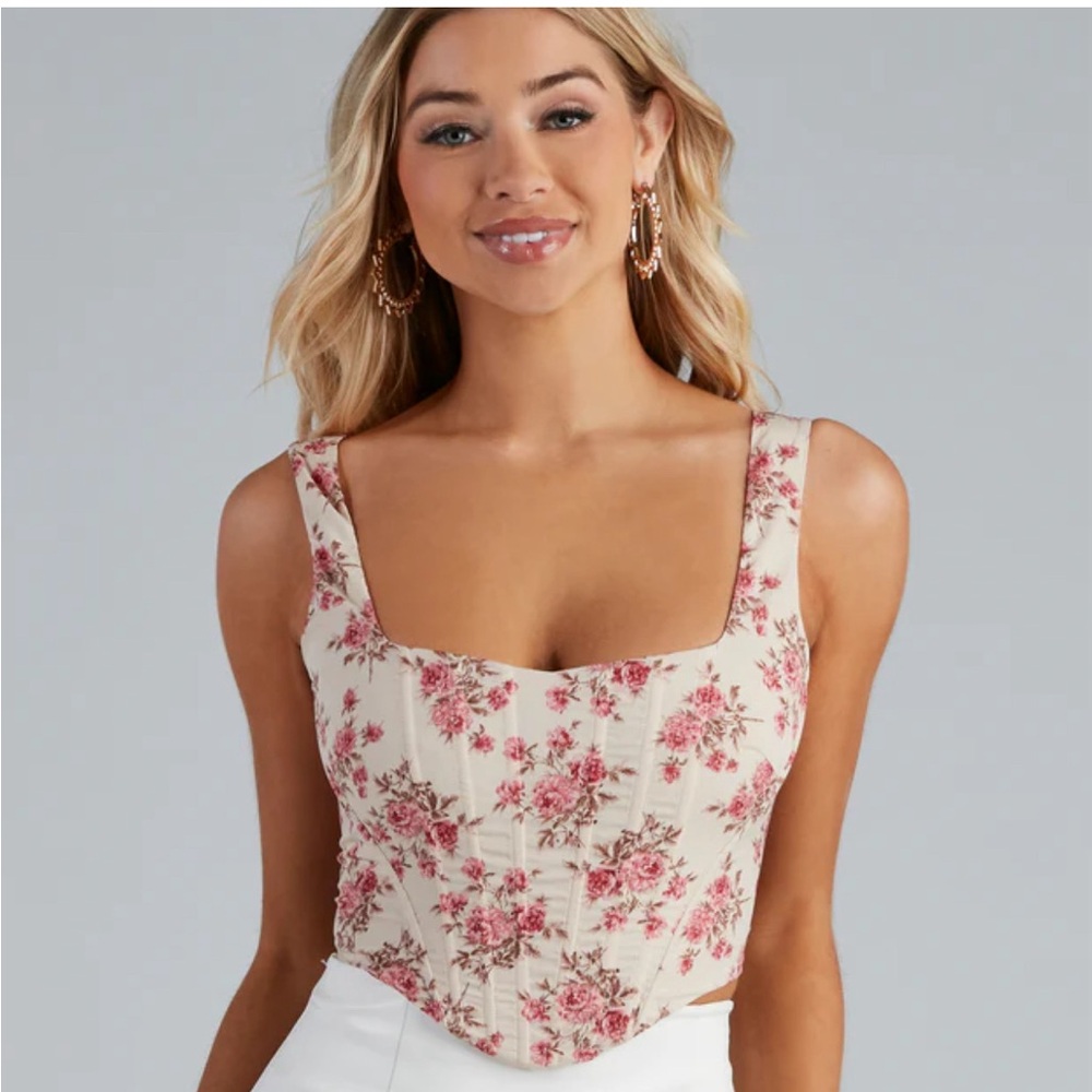 Spring Fling Floral Corset Top